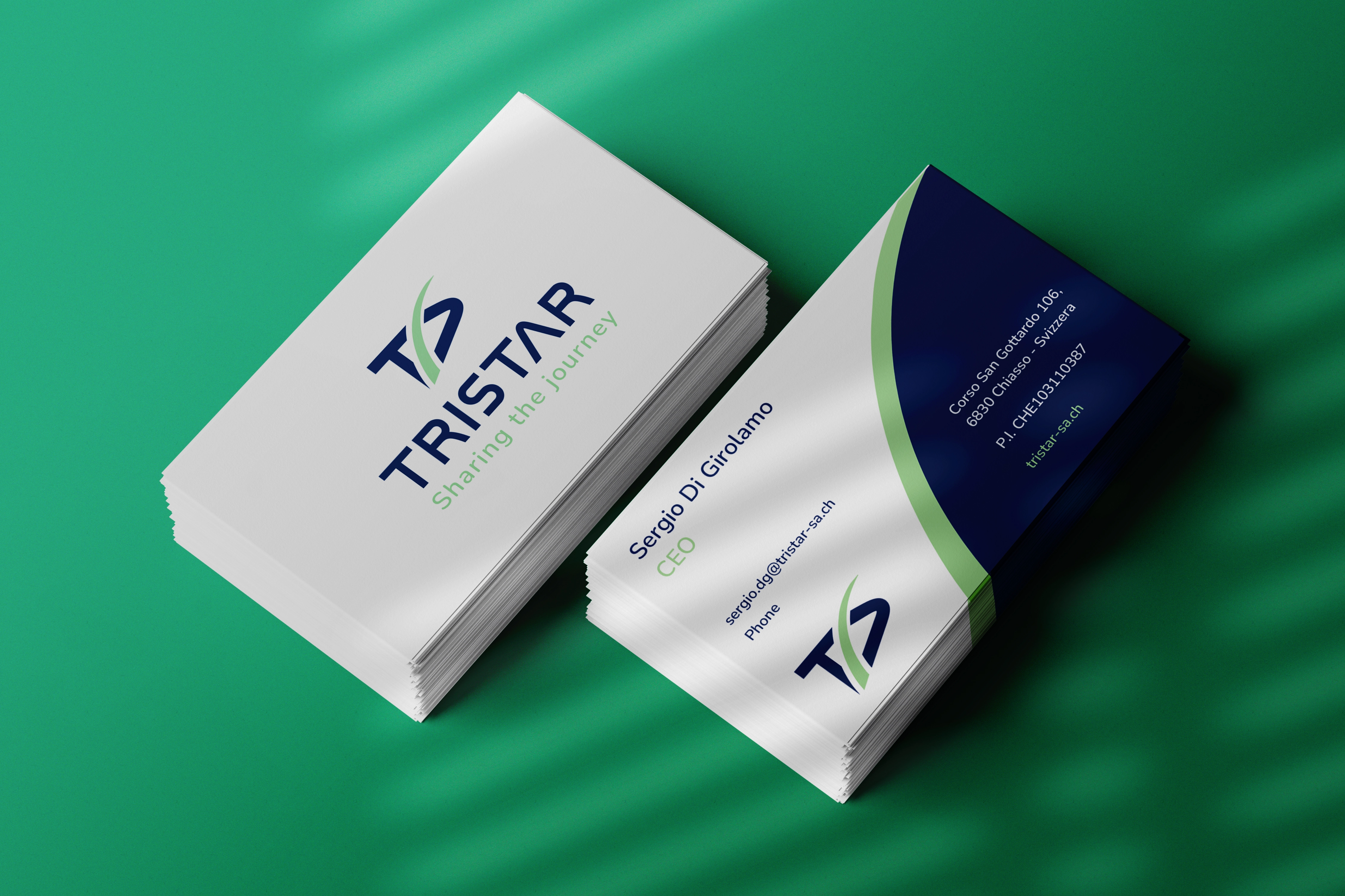 Coordinated business cards designed for Tristar